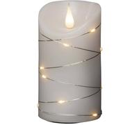 Konstsmide 1834-190 Bougie en cire véritable à LED blanc blanc chaud (Ø x H) 75 mm x 135 mm avec effet 3D, avec interrupteur