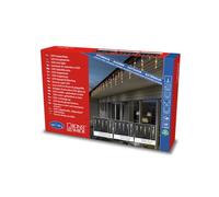 Konstsmide 2746-102 Rideau Lumineux 16 Stalactites + 24 LED Chaud + Câble Blanc 24 V