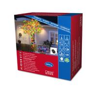 Konstsmide 3632-500 Guirlande 180 Micro LED Multicolores + Clignotante + Câble Noir 24 V