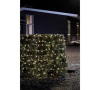 Konstsmide 3730-103 Guirlande d'Eclairage Extérieur sur Pile avec Interrupteur 240 LED Blanc Chaud/Câble Transparent