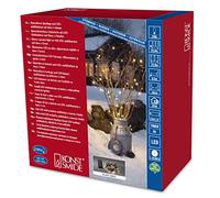 Konstsmide 3733-100 Guirlande d'Eclairage Extérieur sur Pile avec Interrupteur 240 LED Blanc Chaud/Câble Transparent