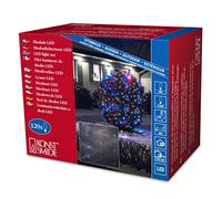 Konstsmide 3751-500 Filet Lumineux 120 LED Multicolores + Câble Noir 24 V