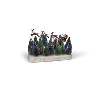 Konstsmide 4176-000 Scène LED « Traîneau de Noël sur la forêt », avec minuterie 6 h, 32 diodes colorées, fonctionnement à piles, pour l'intérieur, 2,05 W, câble noir, 3 piles AA 1,5 V (non incluses)