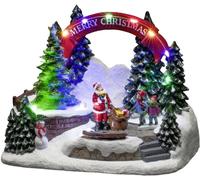 Konstsmide 4244-000 Père-Noël avec enfant multicolore LED multicolore avec interrupteur, avec musique