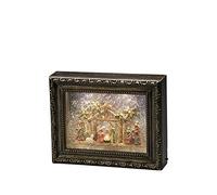 Konstsmide 4358-000 Cadre photo LED avec crèche, rempli d'eau, minuterie 5 h, 2 diodes blanc chaud, fonctionnement à piles, intérieur - 24,5 x 5,5 x 19,5 cm
