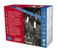 Konstsmide 6021-100 Mini Guirlande d'Eclairage Extérieure 80 LED 24 V Blanc Chaud/Câble Vert