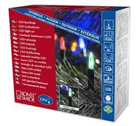 Konstsmide 6060-500 Mini Guirlande 120 LED Multicolores Retro Design + Câble Vert 24 V