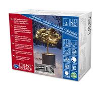 Konstsmide 6621-117 Guirlande d'Eclairage Extérieure avec Variateur 80 Micro LED Soudées Étanches 24 V Blanc Chaud/Câble Noir Doux