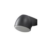 Konstsmide 7531-750 Ferrara Down Applique murale haute puissance 4 W Verre opale givré Aluminium IP44 Lumière extérieure Noir