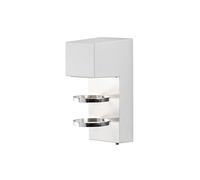 Konstsmide Acerra 7957-250 Applique Murale d'extérieur en Aluminium avec lentille Acrylique IP54 Blanc Mat 5 W