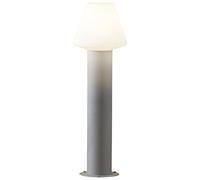 Konstsmide Barletta 7272-302 Lampadaire en aluminium laqué avec globe en plastique opale givrée Gris