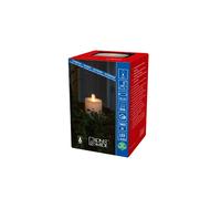 Konstsmide Bougie LED blanc crème, minuteur 5H, télécommande assortie : 1651-700, 1 diode blanc chaud, fonctionnant sur piles, pour l'extérieur, batterie : 2 x C 1,5 V (non incluse).