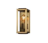 Konstsmide Carpi 7348-800 Applique murale d'extérieur | Acier/Verre transparent | E27 | Laiton | 12,5 cm (L) / 15 cm (l) / 30 cm (H)