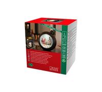 Konstsmide Christmas LED Snow Globe Lantern with Santa Scene, Water Filled/For Indoor Use (IP20) / Battery Operated: 3xAA 1.5V (excl.) / Christmas Lantern 1 Warm White Diodes