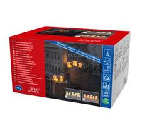 Konstsmide Figurines de Noël d'extérieur décoratives/lumières LED en Acrylique avec Cinq bébés cochons/éclairage extérieur (IP44) / 40 LED Blanc Chaud/câble Transparent