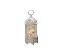Konstsmide Lanterne à eau LED « Bouvreuil dans l'arbre », blanc, remplie d'eau, minuterie 5h, 1 diodes blanc chaud, à piles et USB, intérieur, 4284-200
