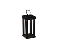 Konstsmide Lanterne LED Cannes - Noir - Pour intérieur/extérieur - Aluminium - Autonomie de la batterie jusqu'à 20 h - 7819-750, 15 cm (L)/15 cm (l) x 42 cm (H)