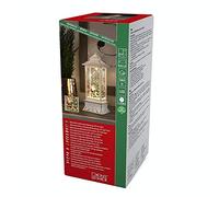 Konstsmide LED Snow Globe Lantern "Santa Dog and Tree Scene", Water Filled/Water Spinner/Indoor Use (IP20) with 5 Hour Timer/Battery Operated: 3xC 1.5V (ex hristmas Lantern 1 Warm White Diodes