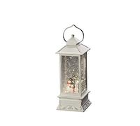 Konstsmide LED Snow Globe Lantern "Snowman Family Scene", Water Filled/Water Spinner/Indoor (IP20) with 5 Hour Timer/Battery Operated: 3xC 1.5V (excl.)/Christmas Lantern 1 Warm White Diodes