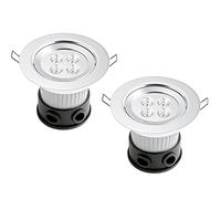 Konstsmide Lot de 2 orientable LED Plafond Spot 12,5 cm, convient pour salle de bains et extérieur, 7097-000
