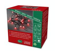 Konstsmide Lumières LED en forme de baie Décorations illuminées Alimentées par batterie Avec minuterie, rouge