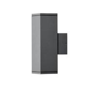 Konstsmide Monza Applique murale halogène en aluminium laqué Réflecteur en verre transparent Gris anthracite