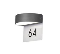 Konstsmide Monza Up Down Numéro de maison murale moderne d'extérieur avec 2 LED haute puissance 4,5 W en acrylique givré Aluminium/IP54 Anthracite