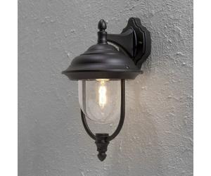 Konstsmide Parma Down aluminium laqué noir, verre acrylique transparent 7222-750