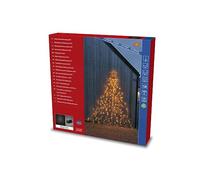 Konstsmide Rideau lumineux à LED Triangle avec étoile 304 diodes ambrées 30 V IP44 3,6 W Câble noir
