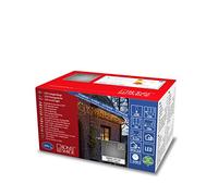 Konstsmide Rideau lumineux LED, 200 diodes couleur ambre, 31 V Câble avec transformateur pour l'extérieur, plastique, blanc