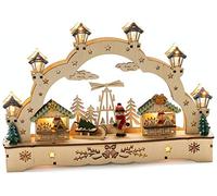 Konstsmide Silhouette en bois Marché de Noël : batterie : LED : 27,5 cm