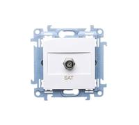 Kontakt-Simon CASF1.01/11 Prise de courant en plastique IP20 Blanc 77 mm 43 mm 77 mm