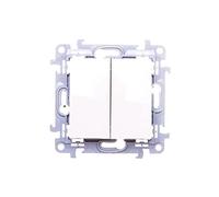 Kontakt-Simon CP2.01/11 Interrupteur électrique Pushbutton Switch Blanc - Accessoire Couteau électrique (Pushbutton Switch, Blanc, en Plastique, IP20, IP44, 250 V, 10 A)