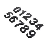 KONTONTY 10 Pièces Autocollants Numéro D'adresse 3d en Résine ABS Noir, Design Arc Unique Moderne, pour Porte ou Boîte aux Lettres, Facile à Coller et Reconnaissable