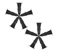 KONTONTY 10 Pièces Support de Vase pour Cimetière en Plastique Noir, | Fleurs Traditionnelles ou Artificielles, Stabilité Extérieure, Usage Tombe et Monument Funéraire, Surface Lisse