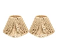 KONTONTY 2 Pièces abatjour en rotin simples en jonc de mer abat-jour de lustre plafonnier tissés pour suspension corde de paille