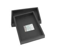 KONTONTY 2 Pièces Soucoupe Jardiniere Rectangulaire Porte-Pot de Plateaux | Base Plate à Fond Plat, pour Pot de Fleur Exterieur, Jardin et Indoors