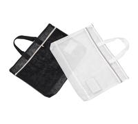 KONTONTY 2pièces Pochette Zippée Filet avec Poignée Organiseur de Portfolio pour Documents et Affiches Sac de Rangement pour Bureau et Voyage Lot