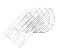 KONTONTY 5 Pièces Grille de Refroidissement en Acier Inoxydable Argenté pour Barbecue, Cadre Rond et Carré Pieds Robustes, pour Fêtes et Réunions Familiales