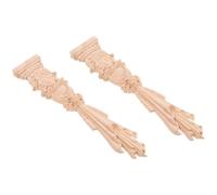 KONTONTY Appliques en Bois Sculpté, Applique pour Cheminée, Incrustation de Porte d'Armoire, Décoration de Maison Style Européen, Bois, Lot de 2 Pièces