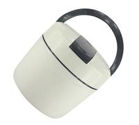 KONTONTY Boîte à Lunch Isotherme Double Couche, Micro-ondable, pour Bureau | PP et Abs, Grosse Capacité Blanche, avec Couvercle et Couverts, pour Fruits et Repas au Travail