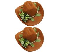 KONTONTY Chapeaux de Bouteille en Feutre 2pcs pour Décoration Festive de Noël, Ambiance Pratique et Chic pour Fête, Accessoire Élégant pour Bouteilles