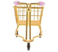 KONTONTY Chariot Miniature en Fer Doré Design Mignon et Pratique pour Rangement Maquillage Support Éponges et Pinceaux Couleur Aléatoire Accessoire de Bureau pour Étude ou Café