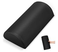 KONTONTY Coussin Traversin Demi-Rond pour Massage en Mousse à Mémoire de Forme Noir, Facile à Nettoyer, pour Spa et Table de Massage, Maintien Forme