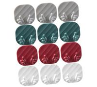 KONTONTY Crochets Muraux Adhésifs 12pcs en Abs Forme Pouce Design Fente, Fixation Solide pour Vêtements et Clés, Organisateur Mural sans Perçage pour Maison
