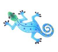 KONTONTY Décoration Murale Gecko en Fer Ornament Suspendu pour Intérieur et Extérieur Art Créatif en Fer
