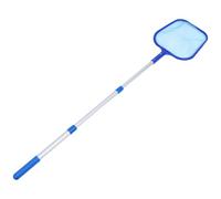 KONTONTY Écumeur de Piscine Professionnel Maille Fine et Râteau à Feuilles, Canne Télescopique en Aluminium Léger pour Nettoyage Lors de Fête