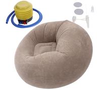 KONTONTY Fauteuil Gonflable en PVC Revêtement Velours, Confortable et Pratique, pour Usage Extérieur et Intérieur, 1 Set Portable et Léger