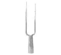KONTONTY Fourche de Jardin en Acier à Deux Dents pour Désherbage et Aération du Sol, Tête Droite 2 Dents, Compatible Manche 3,5 CM, Outil Manuel pour Potager et Massifs de Fleurs en