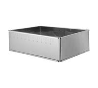KONTONTY Moule à Mousse Gradué Réglable en Acier Inoxydable Rectangulaire | Cadre Extensible 9,8 à 18,5 Pouces, Surface Lisse, Dimensions Régulières, Démoulage Facile, pour Desserts Maison